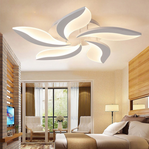 BỘ ĐÈN MÂM MICA D800, TAY ĐÈN HÌNH LÁ LIỄU, 3 CHẾ ĐỘ MÀU