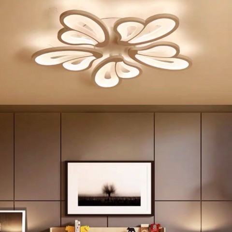 BỘ ĐÈN MÂM MICA D600, TAY ĐÈN HÌNH LÁ CÂY